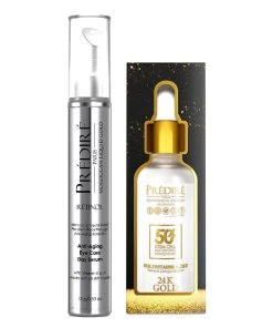Predire Paris 50X Multivitamin A, C, & E Stem Cell Age Defying 24K Gold & Intensive Rapid Renewal Eye Serum Set Women Skincare Treatments