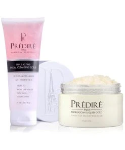 Predire Paris 13.22oz Rejuvenating & Exfoliating Cleansing Set Rich With Sea Salt And Collagen Women Skincare Sets
