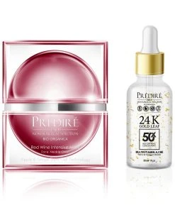 Predire Paris 2.7oz Red Wine & 24K Gold Age Defying Set Women Skincare Sets